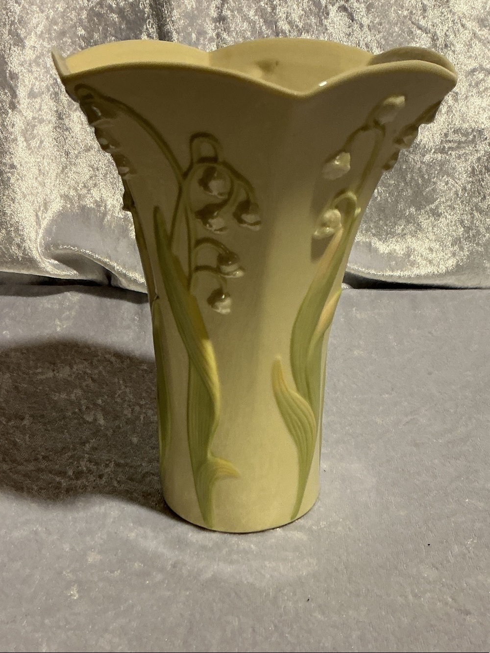 Lenox Cream and Green Lily of the Valley Vase